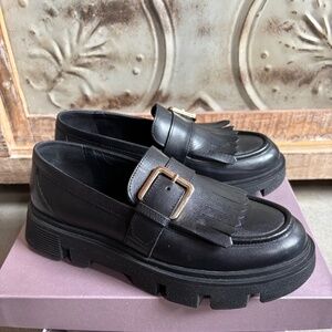 Geox chunky buckled loafer, black, Euro 38/US Sz 7-7.5